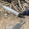 Handmade Damascus Bowie Knife Stag Horn Handle Leather Sheath Gift For Hunters 2