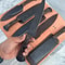 Handmade Forged Carbon Steel Knife Collection With Hammered Black Finish 3
