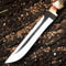 Handmade Forged Steel Hunting Knife Antler Handle Leather Sheath Gift For Hunters 2
