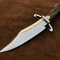 Western Style Bowie Knife Antler Handle Leather Sheath Gift For Hunters 0