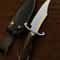 Western Style Bowie Knife Antler Handle Leather Sheath Gift For Hunters 1