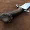 Western Style Bowie Knife Antler Handle Leather Sheath Gift For Hunters 6