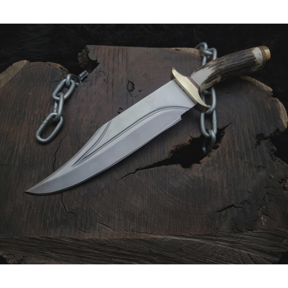The Wolf Inspired Replica Knife With Leather Sheath Movie Memorabilia Display Piece 0