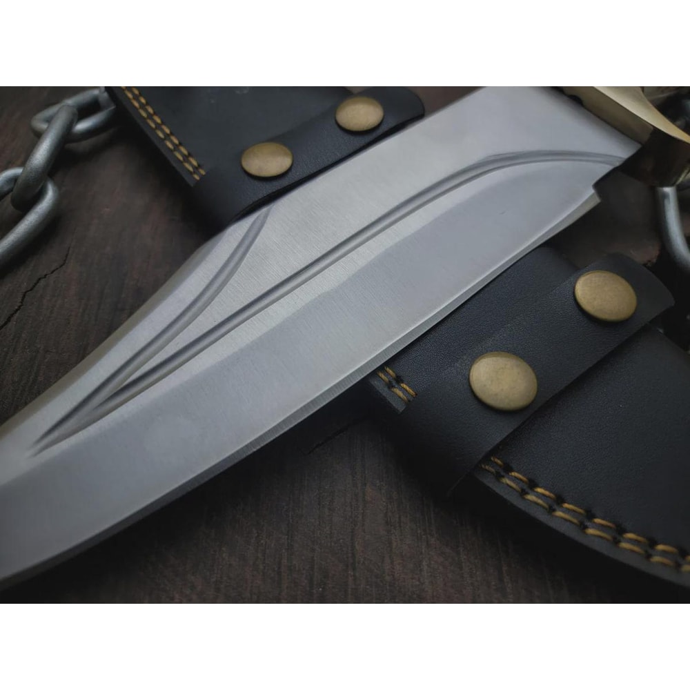 The Wolf Inspired Replica Knife With Leather Sheath Movie Memorabilia Display Piece 4