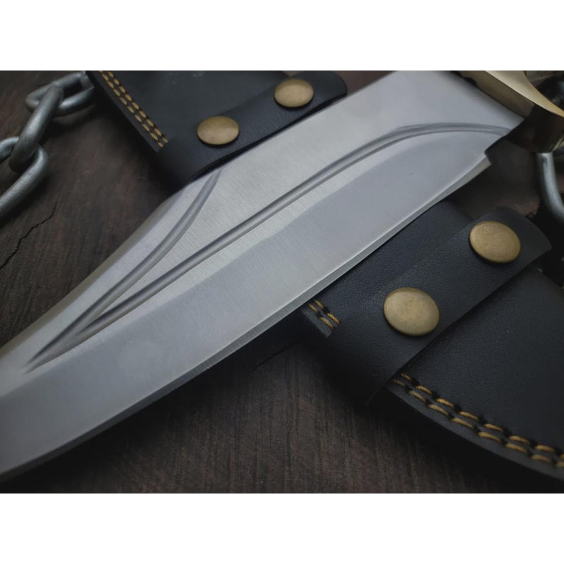 The Wolf Inspired Replica Knife With Leather Sheath Movie Memorabilia Display Piece 4