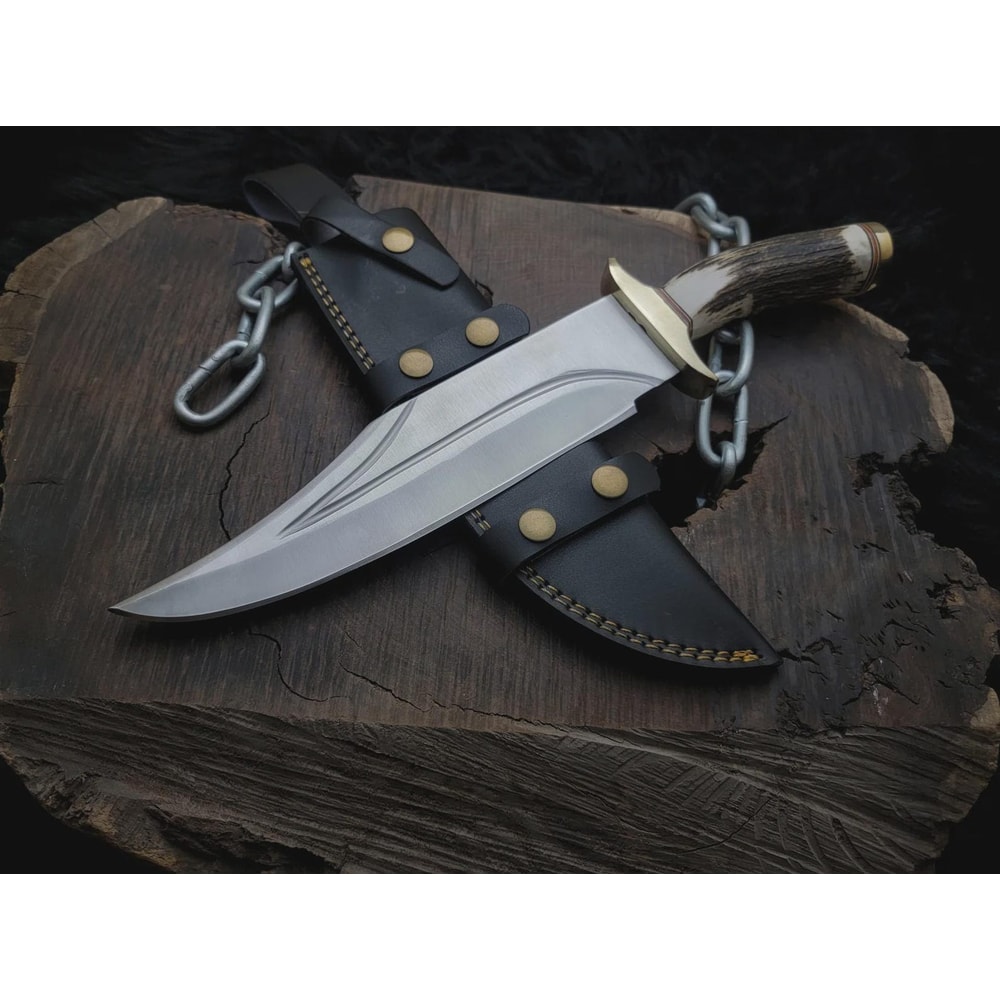 The Wolf Inspired Replica Knife With Leather Sheath Movie Memorabilia Display Piece 1