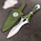 Hand Forged Celtic Knife With Triquetra Design Green Leather Sheath 0
