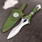Hand Forged Celtic Knife With Triquetra Design Green Leather Sheath 0