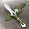 Hand Forged Celtic Knife With Triquetra Design Green Leather Sheath 1