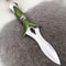 Hand Forged Celtic Knife With Triquetra Design Green Leather Sheath 2