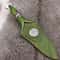 Hand Forged Celtic Knife With Triquetra Design Green Leather Sheath 4