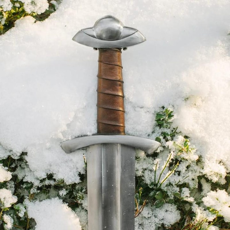 Hand Forged Damascus Steel Viking Sword Medieval Display Piece Gift For Collectors 4