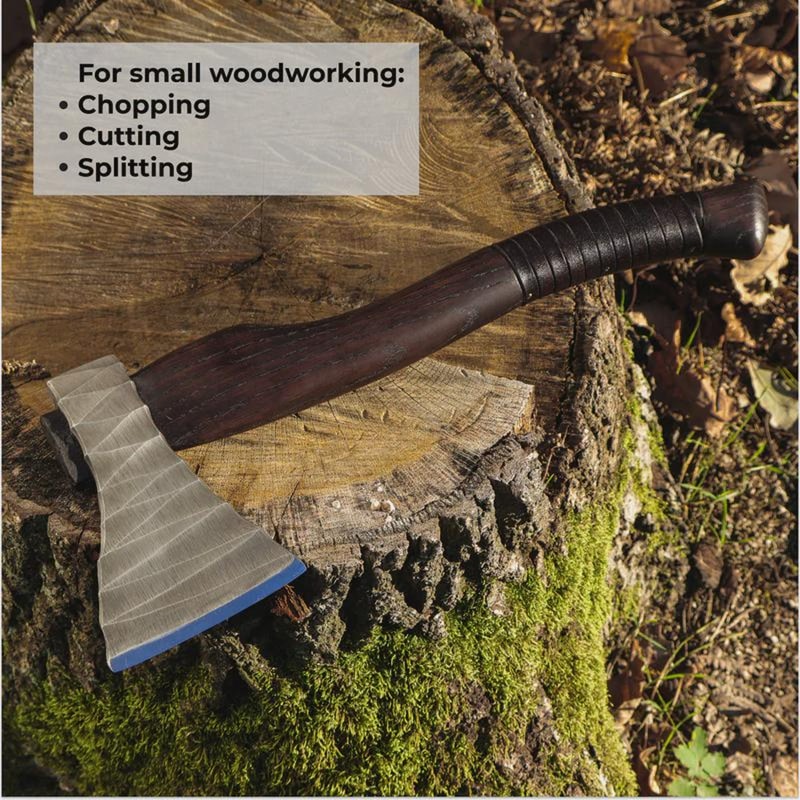 Hand Forged High Carbon Steel Viking Axe Ash Wood Handle Leather Sheath Gift For Men Nordic Collec 4