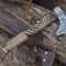 Hand Forged High Carbon Steel Viking Axe Norse Engravings 18 Inch Wooden Handle Gift For Men 0
