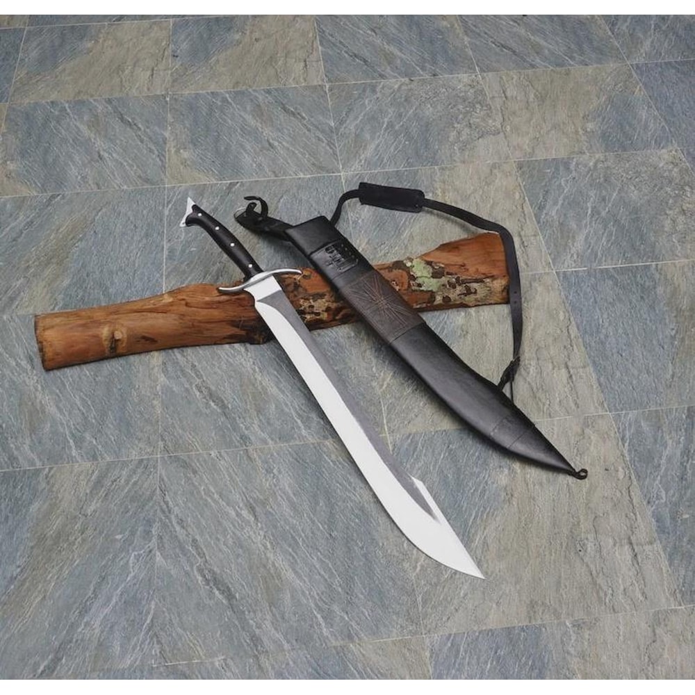 Hand Forged Historical Scimitar Sword With Leather Sheath Gift For Collectors 4