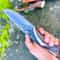 Hand Forged Stag Handle Hunting Knife High Carbon Steel Blade Gift For Hunters 1