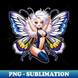 moth girl anime, cute giant monster kawaii anime tee - high-resolution png sublimation file