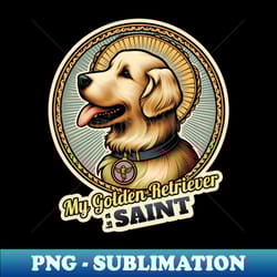 golden retriever saint - high-resolution png sublimation file