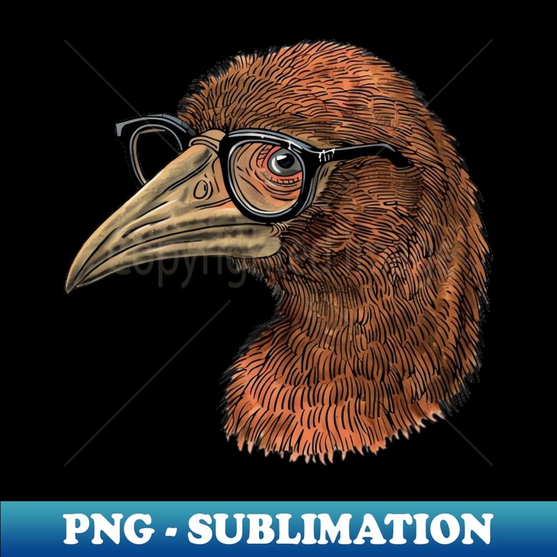 Nerd Bird - High-Resolution PNG Sublimation File