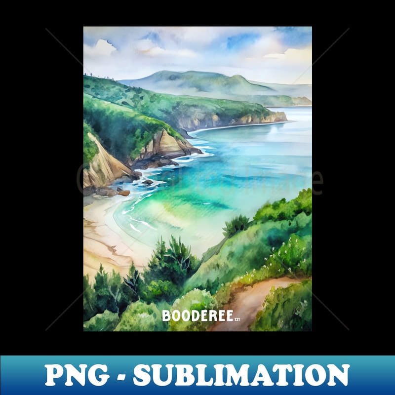 Booderee National Park Watercolor Painting - Unique Sublimation PNG Download