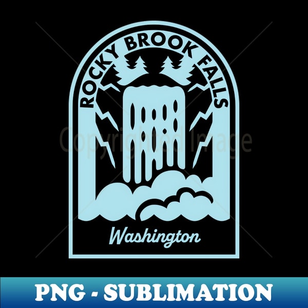 Rocky Brook Falls Washington - Creative Sublimation PNG Download