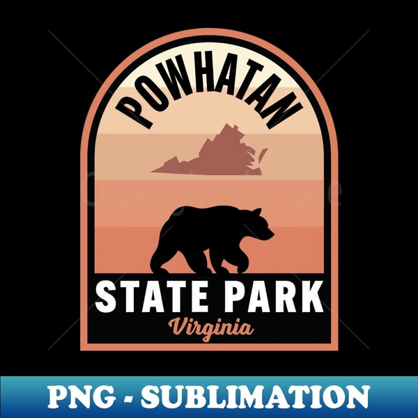 Powhatan State Park VA Bear - Artistic Sublimation Digital File
