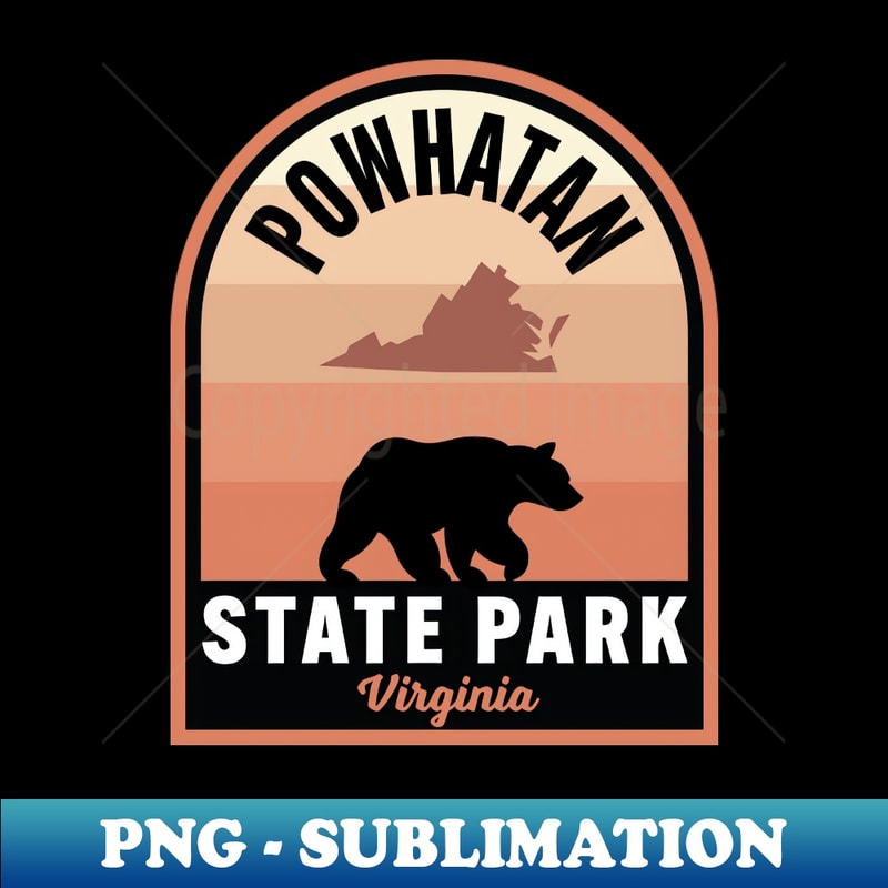 Powhatan State Park VA Bear - Artistic Sublimation Digital File