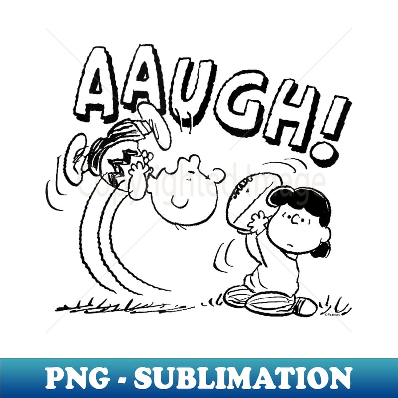 Merchandise product image of a decorative plaque featuring Charlie Brown attempting to kick the football held by Lucy