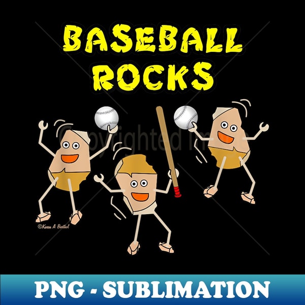 Three Baseball Rocks - Special Edition Sublimation PNG File | Inspire ...