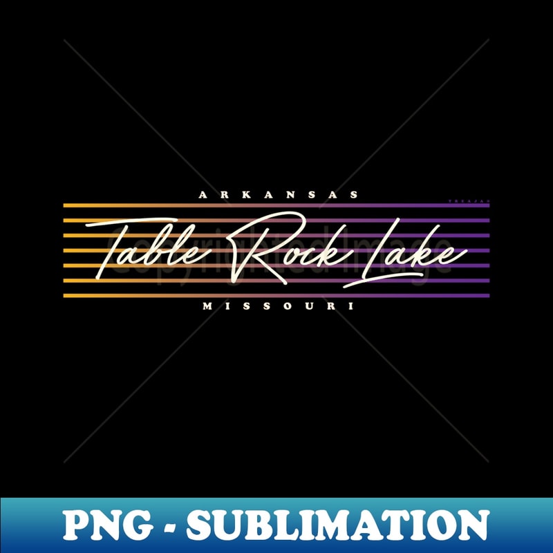 Retro Style Table Rock Lake - Vintage Sublimation PNG Download