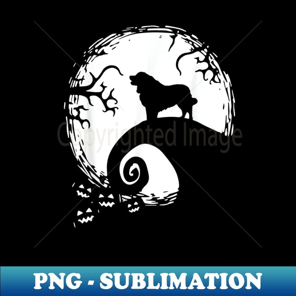 Leonberger And Moon Halloween - Professional Sublimation Digital Download