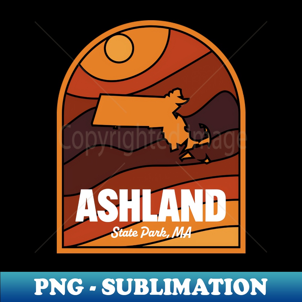 Ashland State Park Massachusetts - Modern Sublimation PNG File