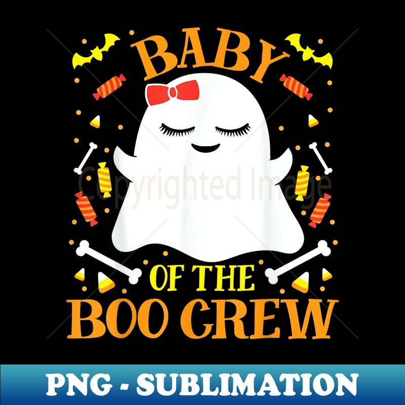 Baby Boo Crew Ghost Matching Family Set Cute Girls Halloween - Trendy Sublimation Digital Download