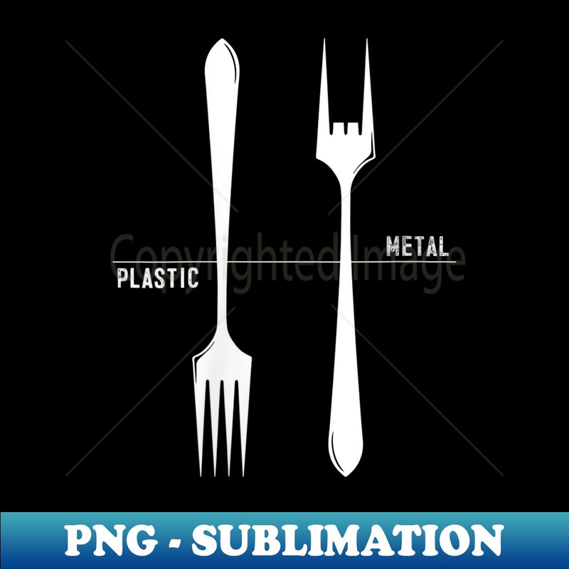 s Heavy Metal Pun Metal Plastic Fork - Professional Sublimation Digital Download