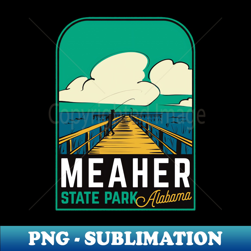 Meaher State Park AL - Instant Sublimation Digital Download