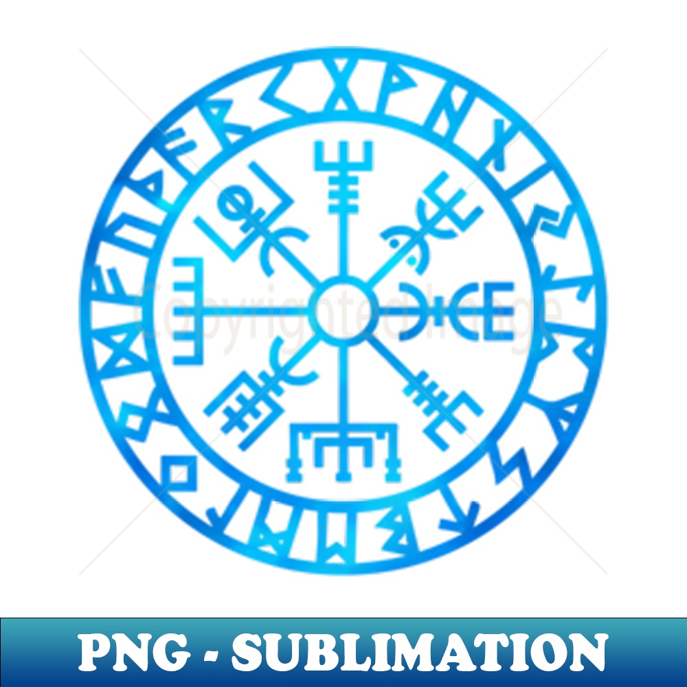 Vegvisir viking compass rune protection symbol Celts Nordic - High-Quality PNG Sublimation Download