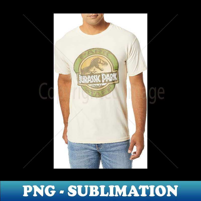 Jurassic Park Men's Park Staff - Retro PNG Sublimation Digital Download