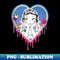 Disney Princess Snow White Pretty Heart Drips - Instant Sublimation Digital Download