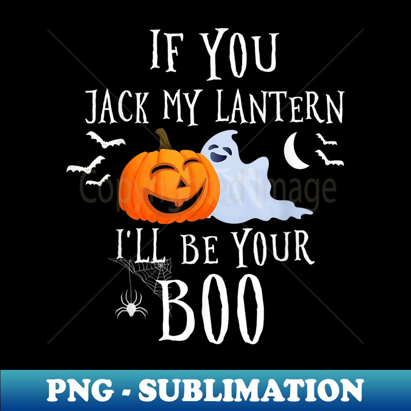 Funny Halloween Adult Ghost And Jack-o-Lantern - Signature Sublimation PNG File
