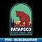 Patapsco State Park Maryland Retro Bear - Instant PNG Sublimation Download