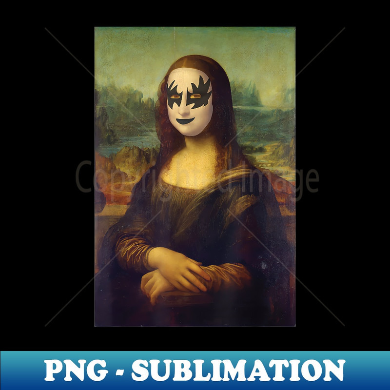 Cool Funny Rocker Mona Lisa classical art meme pop art - Premium Sublimation Digital Download