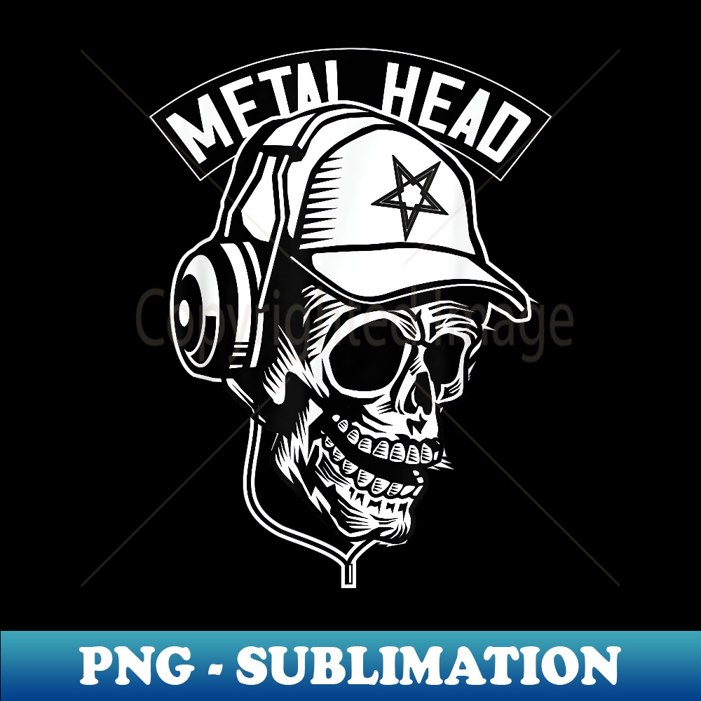 Metal head Skull Hard Rock Music And Heavy Metal - Professional Sublimation Digital Download