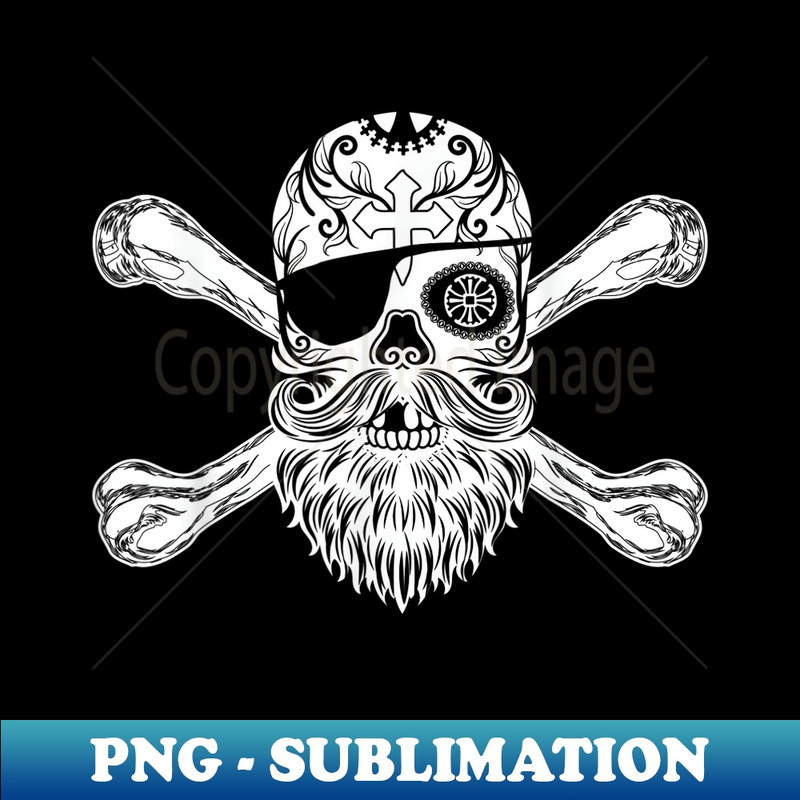 Cinco De Mayo Jolly Roger Pirate Sugar Skull - Professional Sublimation Digital Download