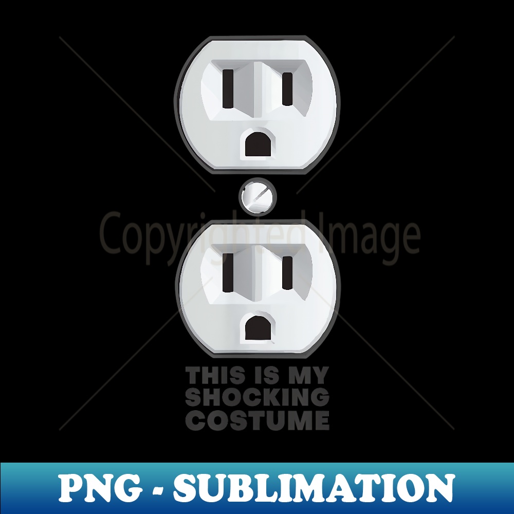 Electrical Outlet Plug Shocking Halloween Outfit - Premium PNG Sublimation File