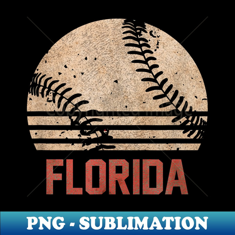 Vintage Baseball Florida Cool Softball - Exclusive PNG Sublimation Download