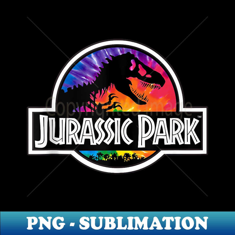 Jurassic Park Tie Dye Fill Classic Logo - Creative Sublimation PNG Download