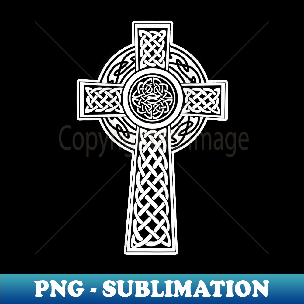 Celtic Cross Christian Trinity Knot Triquetra - Art on Back - High-Quality PNG Sublimation Download