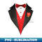 Gangster Costume Red Bow Tie Halloween - Retro PNG Sublimation Digital Download