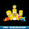 The Simpsons Homer Lisa Bart and Maggie Portrait - PNG Transparent Sublimation File