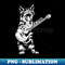 Cat Rocker Funny Kitty Plays Guitar Rockstar Cats Guitarist - Premium PNG Sublimation File